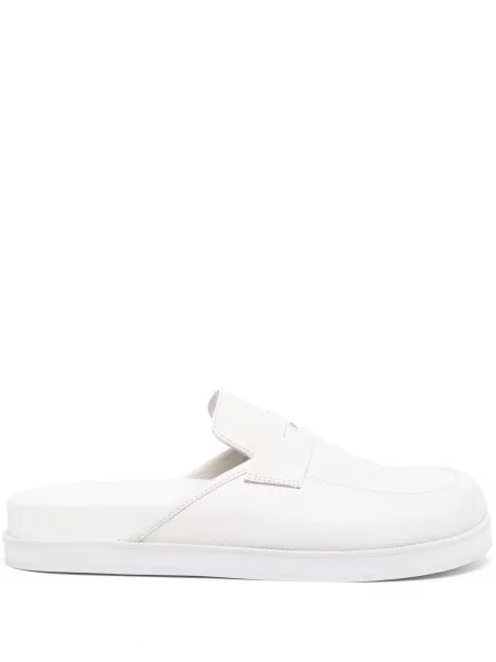 Papuci tip mules Senso din piele alb