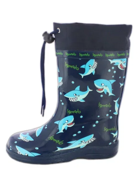 BECK Cizme de cauciuc Sharks bleumarin / turcoaz / azuriu verde