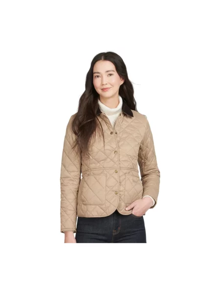 Barbour Kurtki Kobieta S Deveron Quilted Jacket beżowy