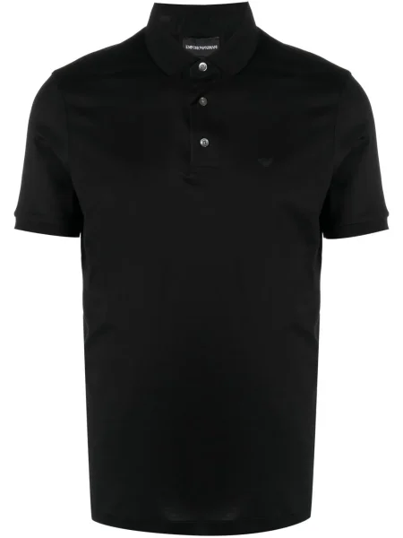 Tricou polo Emporio Armani cu imagine negru