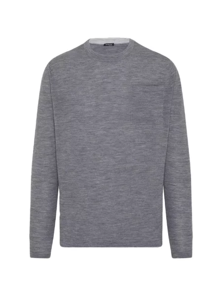 Tricou Kiton de lână melange gri