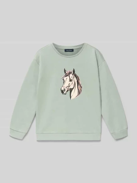 Bluza z nadrukiem z motywem Blue Seven miętowa