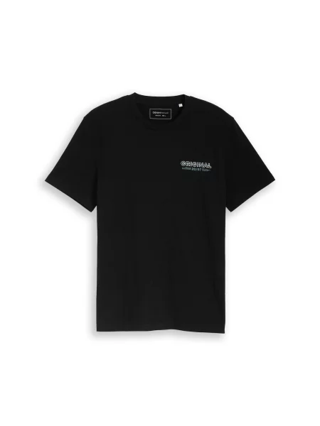 TOM TAILOR DENIM Tricou negru alb