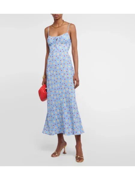 Rochie midi Rixo cu imagine până la genunchi de costum
