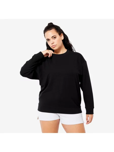 Bluza Domyos Gym & Pilates oversize czarna
