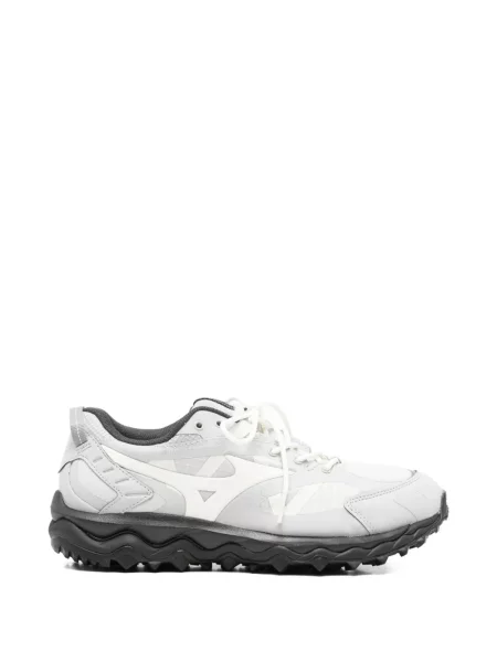 Sneakerși Mizuno cu șireturi din dantelă gri