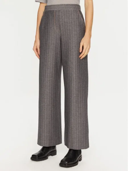 Max Mara Leisure Pantaloni din Foggia Wide Leg gri