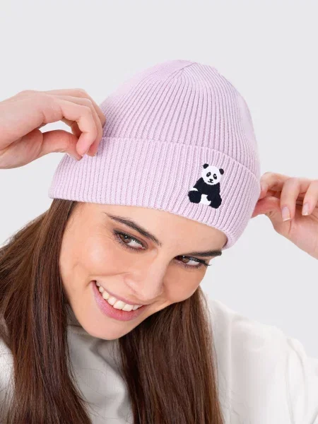 UNIQVIBE Čepice fialová / černá bílá