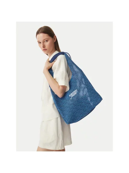 Tommy Jeans Táska Tjw Summer Crochet Hobo kék