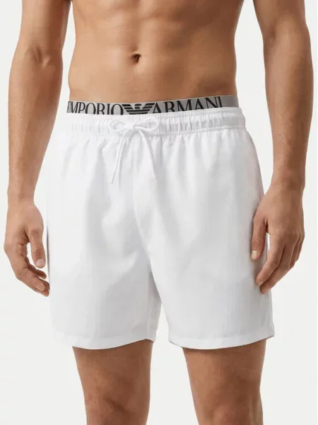 Emporio Armani Плувни шорти бял