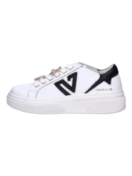 Sneakersy Emanuélle Vee skórzane białe