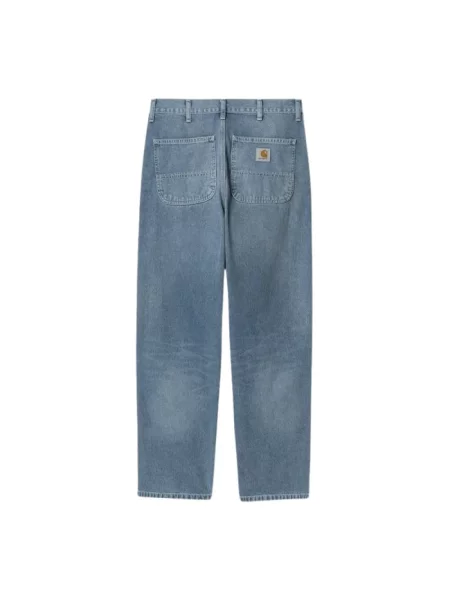 Jeansy straight leg Carhartt Wip niebieskie
