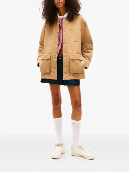 Geacă de blugi Tommy Jeans de catifea cord