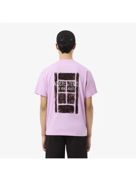 Lacoste T-Shirt Z Nadrukiem różowy