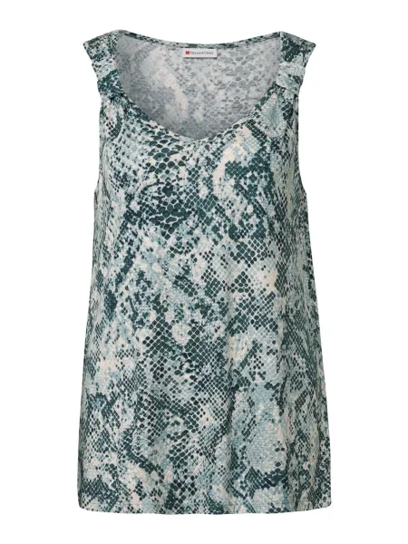 STREET ONE Top cijansko modra / svetlo modra bela