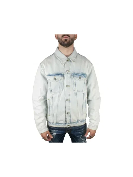 Haftowana kurtka jeansowa Off-white biała