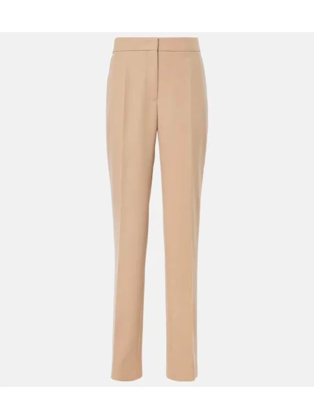 Pantaloni Jil Sander de lână bej