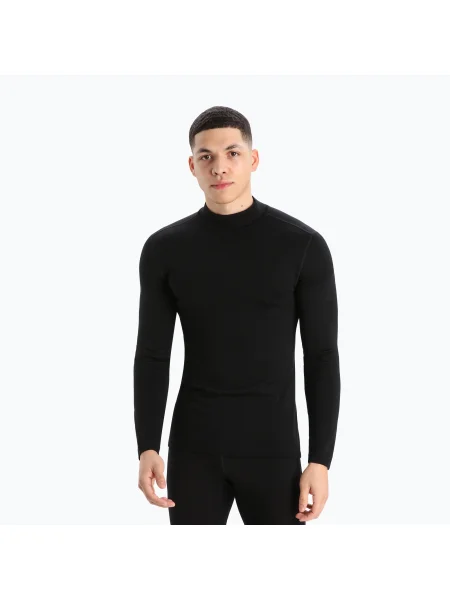Hanorac termic pentru bărbați icebreaker Tech Turtleneck negru
