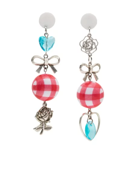 Cercei Amir Slama cu funde cu motiv cu inimi