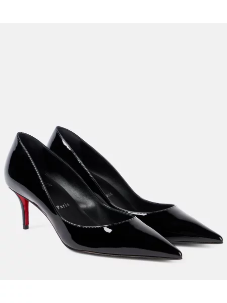 Pantofi cu toc Christian Louboutin din piele de lac negru
