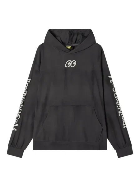 Mała mały bluza z kapturem Mini Cream z nadrukiem szara