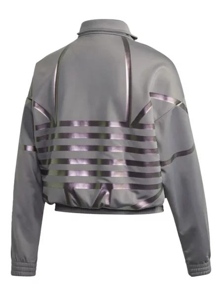 Велурен боди Adidas с принт на цветя розово