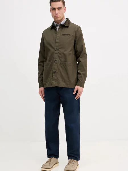 Сорочка Barbour Oxtown slim комір button-down синій