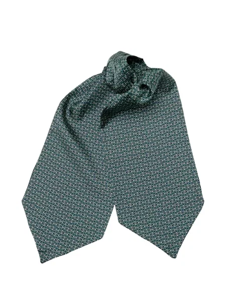 Cravată Elizabetta cu imprimeu geometric verde