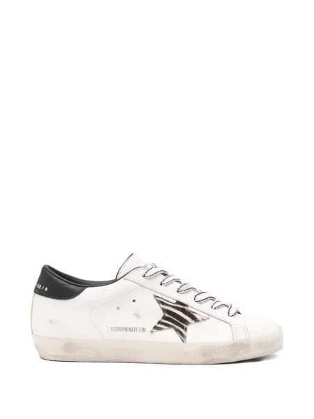 Sneakerși Golden Goose Superstar cu imagine cu model zebră alb