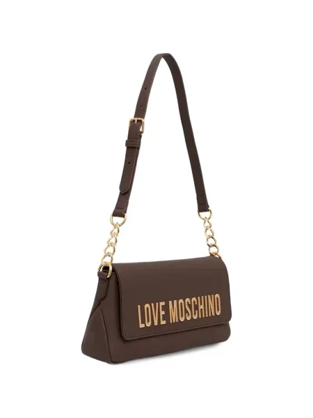 Colier Love Moschino cu autograf maro