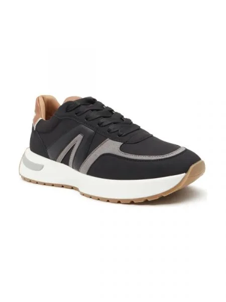 Alexander Smith Sneakers cu adaos de piele negru