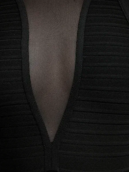 Rochie mini Hervé Léger plasă de costum negru