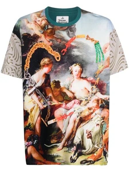 Tricou Vivienne Westwood cu imagine albastru