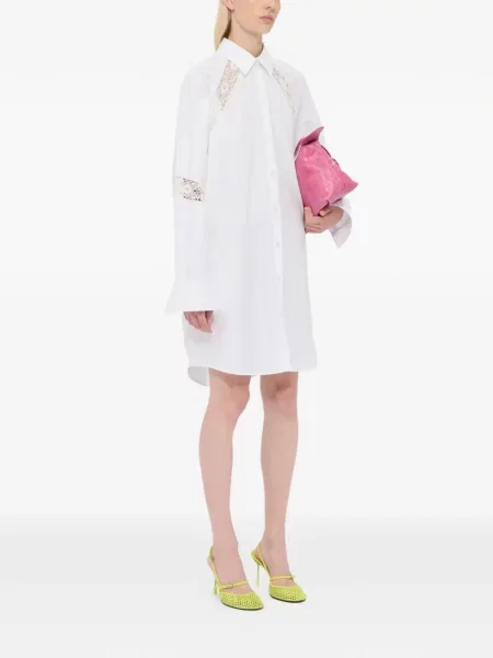 Rochie mini Msgm din dantelă de costum mini alb
