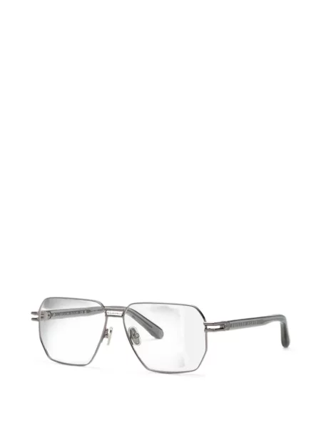 Ochelari de soare Philipp Plein cu imprimeu geometric gri
