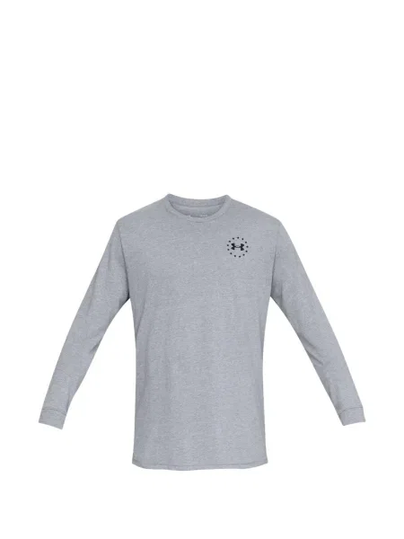 Lung tricou Under Armour cu imagine gri