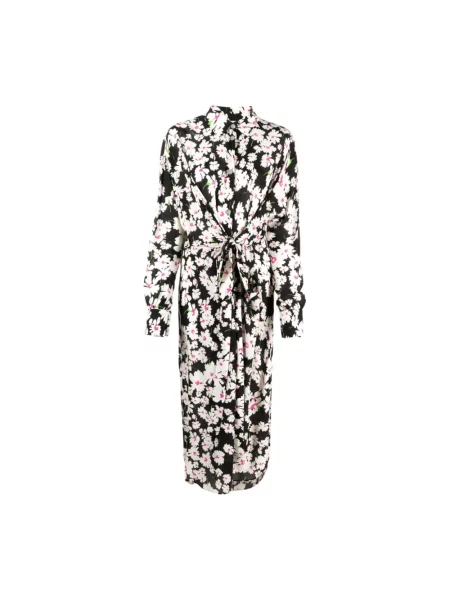 Maksi sukienka koszulowa Msgm czarna