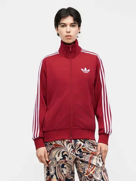 ADIDAS ORIGINALS Tepláková bunda Firebird červená biela