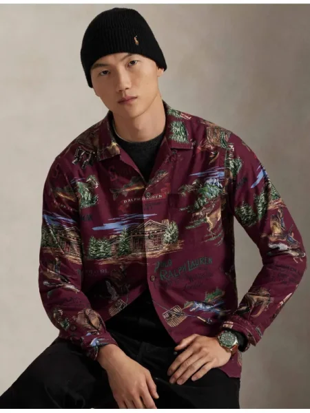 POLO RALPH LAUREN Cămașă bordo