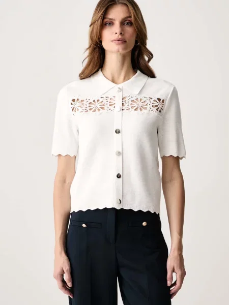 Tricou polo Morgan bej
