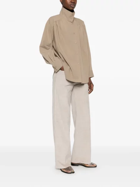 Pantaloni White Sand de catifea cord alb