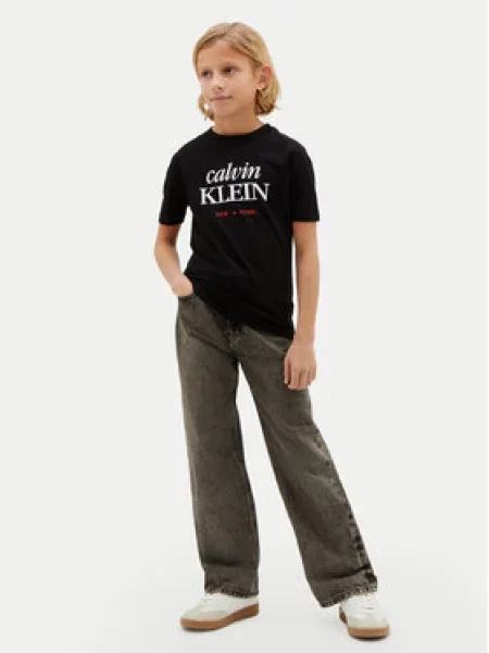 Dětské tričko Calvin Klein Jeans černé