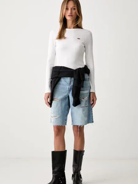Levi's блуза с дълги ръкави дамска от с HAYES LS бяло