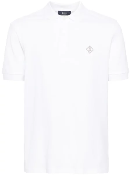 Polo Herno cu broderie alb
