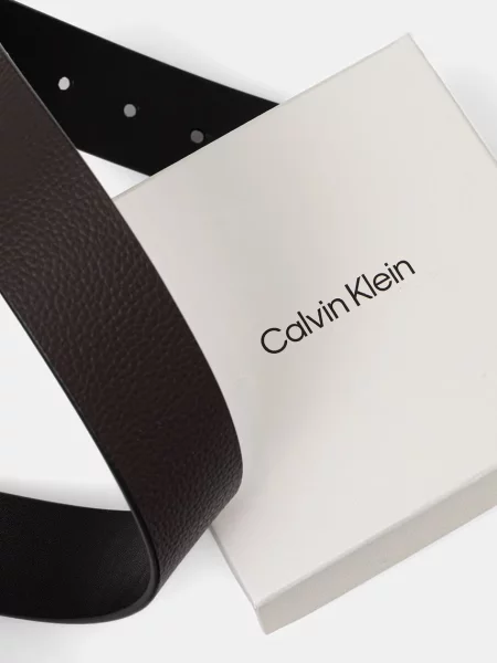 Bőr megfordítható öv Calvin Klein fekete