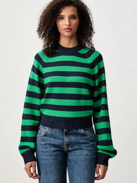 Sporty & Rich Striped πουλόβερ μάλλινο γυναικείο μπλε