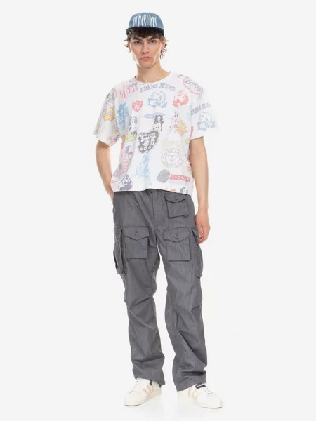 Guess U.S.A. tričko Guess Aop Tee bílé