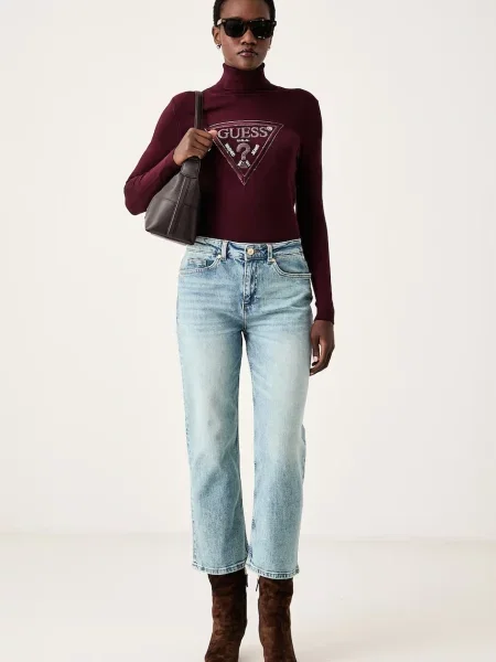 Guess pulover z viskozo HALLIE