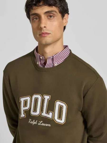 Bluza o luźnym kroju z mieszanki bawełny Polo Ralph Lauren zielona