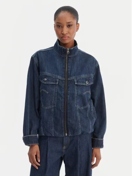 G-Star Raw Τζιν μπουφάν Rib Trucker μπλε